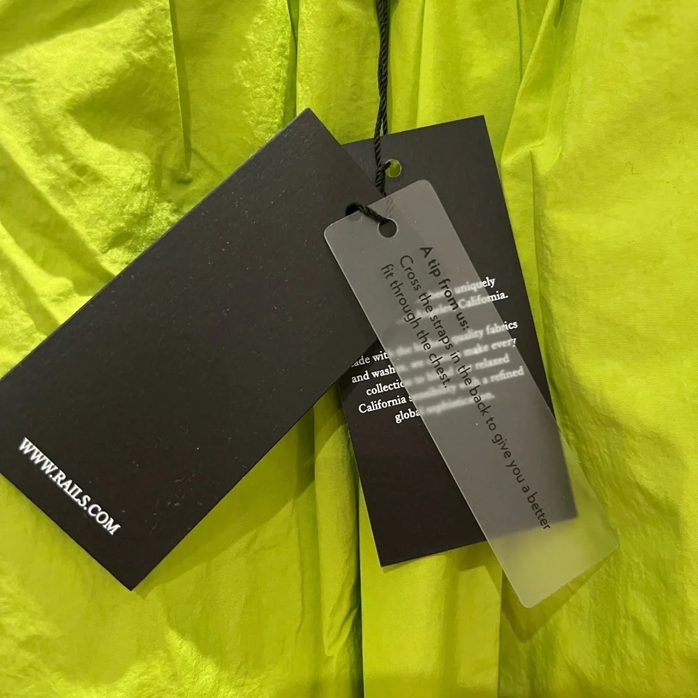 NWT RAILS Silvia Cut Out Maxi Dress Banana Leaf Lime Green - Picture 6 of 6